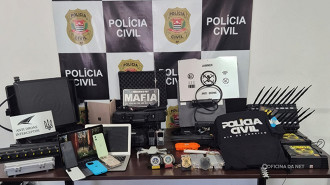 Jammers, sistemas antidrone e bloqueadores de GPS foram apreendidos. Imagem: Anatel/Reprodução