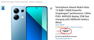 Redmi Note 13 4G em oferta na Amazon