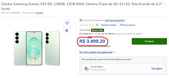 Galaxy S25 em oferta na Casas Bahia Galaxy S25 em oferta na Casas Bahia