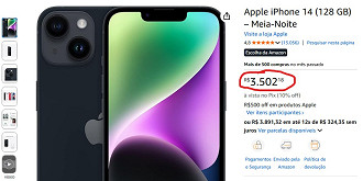 iPhone 14 em oferta na Amazon