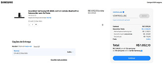 por R$ 1.052,10 à vista