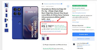 Desconto do Edge 60 Pro. Desconto do Edge 60 Pro.