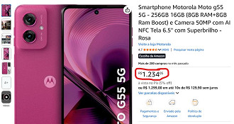 Moto G55 5G em oferta na Amazon Moto G55 5G em oferta na Amazon