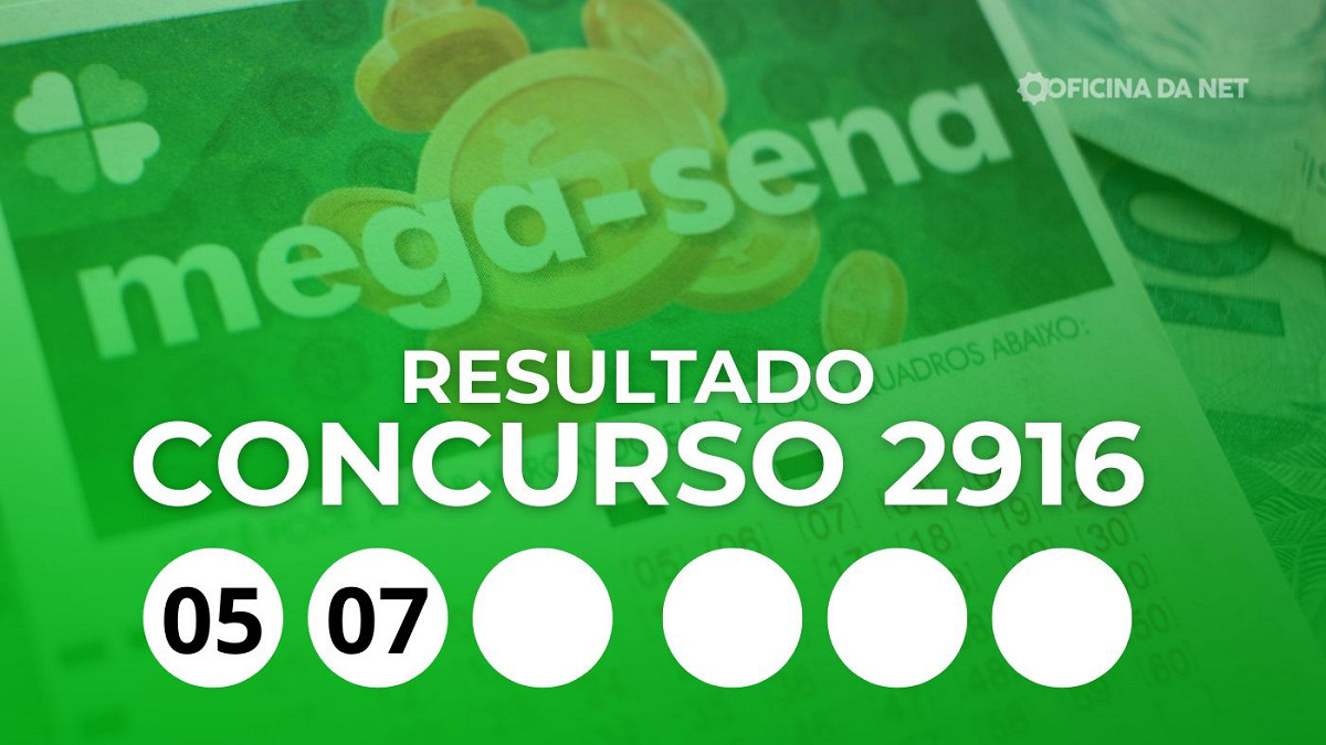 Veja os números sorteados da Mega-Sena 2916