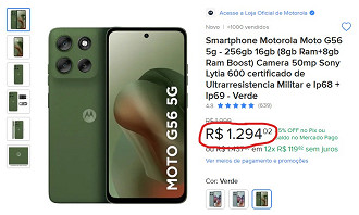 Moto G56 5G em oferta no Mercado Livre