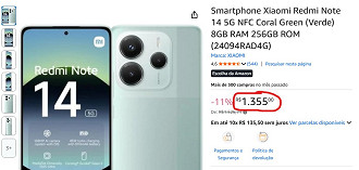 Redmi Note 14 5G em oferta na Amazon Redmi Note 14 5G em oferta na Amazon