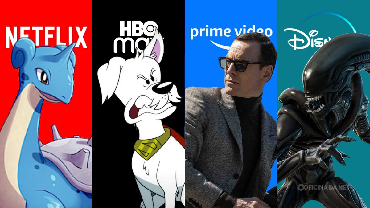 Lançamentos da Netflix, Max, Prime Video e Disney+ nesta semana. Imagem: Oficina da Net