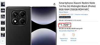 Redmi Note 14 Pro 5G em oferta na Amazon