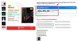 Oferta do POCO X7.