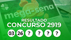 Mega-Sena 2919: veja os números sorteados e se o prêmio acumulou