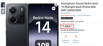 Redmi Note 14 4G em oferta na Amazon Redmi Note 14 4G em oferta na Amazon