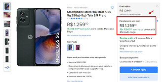 Promoção do Moto G55