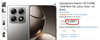 Xiaomi 14T em oferta na Amazon