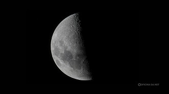 Na Lua Crescente é comum a Lua ficar com o formato de letra C