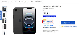 iPhone 16e em oferta no Carrefour