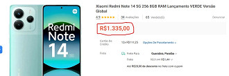 Redmi Note 14 5G em oferta na Shopee