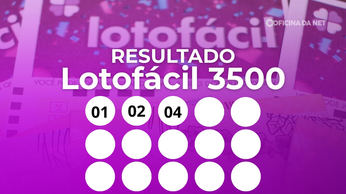 Veja os números sorteados da Lotofácil 3500