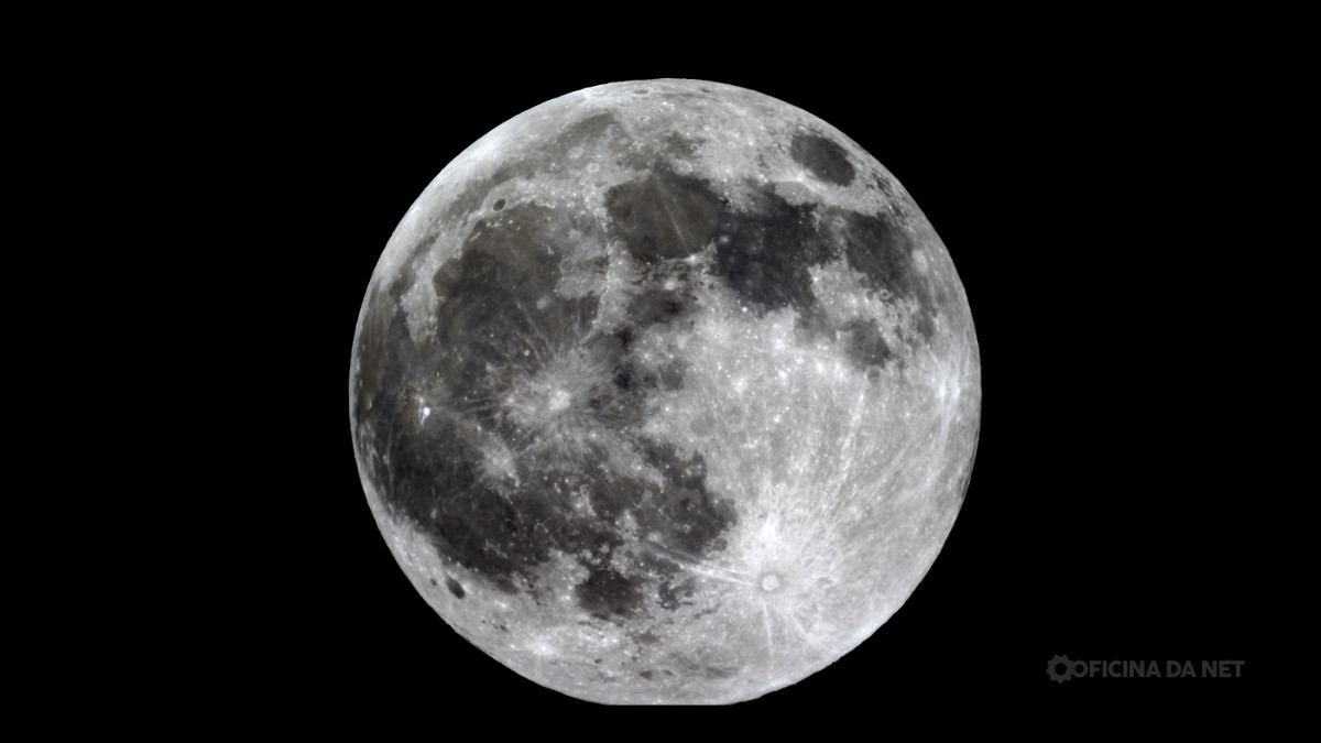 Qual a fase da Lua nesta quarta-feira, 1 de outubro de 2025. Imagem: Oficina da Net
