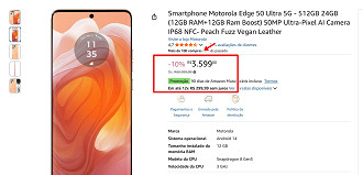 Motorola Edge 50 Ultra em oferta.