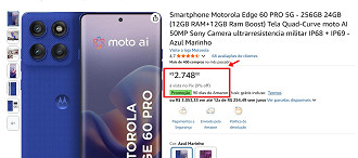 Oferta do Motorola Edge 60 Pro.