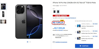 iPhone 16 Pro Max em oferta no Carrefour