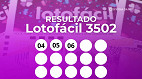 Resultado da Lotofácil 3502: veja os números sorteados