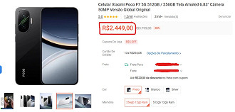 POCO F7 em oferta na Shopeee
