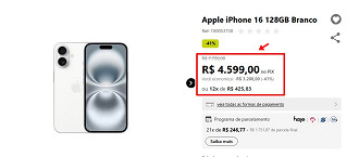 Oferta do iPhone 16.