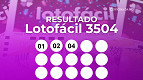 Resultado da Lotofácil 3504: veja os números sorteados deste sábado (4) Resultado da Lotofácil 3504: veja os números sorteados deste sábado (4)