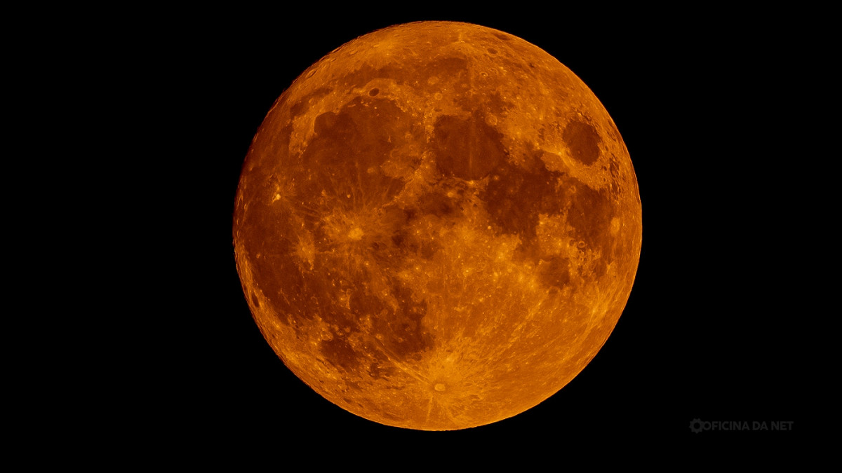 Qual a fase da Lua nesta terça, 7 de outubro de 2025. Imagem: Oficina da Net
