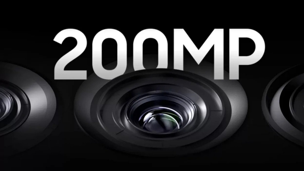 Lente de 200MP da Samsung. 