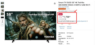 Smart TV DLED 58 4K Toshiba