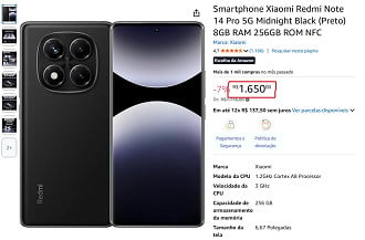 Redmi Note 14 Pro 5G em oferta na Amazon Redmi Note 14 Pro 5G em oferta na Amazon