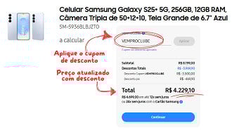 Oferta do Galaxy S25 Plus. Oferta do Galaxy S25 Plus.