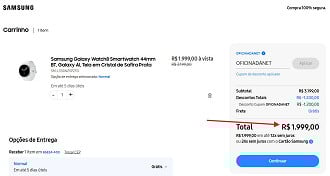 Galaxy Watch8 de 44mm Bluetooth está com 37% de desconto direto na loja oficial da Samsung! Galaxy Watch8 de 44mm Bluetooth está com 37% de desconto direto na loja oficial da Samsung!