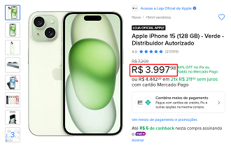 iPhone 15 em oferta no Mercado Livre iPhone 15 em oferta no Mercado Livre