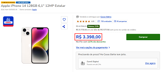 iPhone 14 em oferta na Casas Bahia iPhone 14 em oferta na Casas Bahia