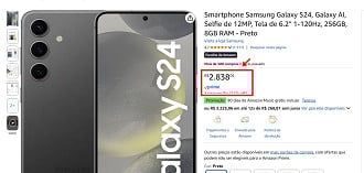 Galaxy S24 com desconto na Amazon. Galaxy S24 com desconto na Amazon.