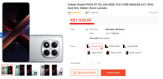 POCO X7 em oferta na Shopee POCO X7 em oferta na Shopee