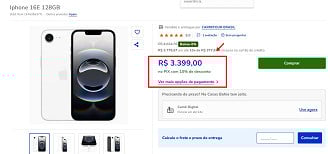 iPhone 16e em oferta na Apple. iPhone 16e em oferta na Apple.
