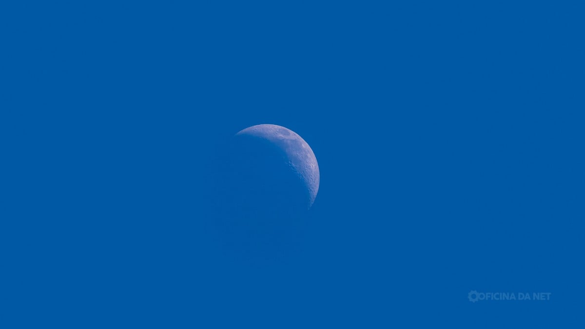 Qual a fase da Lua neste domingo, 19 de outubro de 2025. Imagem: Oficina da Net