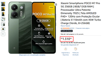 POCO M7 Pro em oferta na Amazon POCO M7 Pro em oferta na Amazon