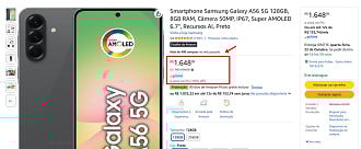 Oferta do Galaxy A56. Oferta do Galaxy A56.