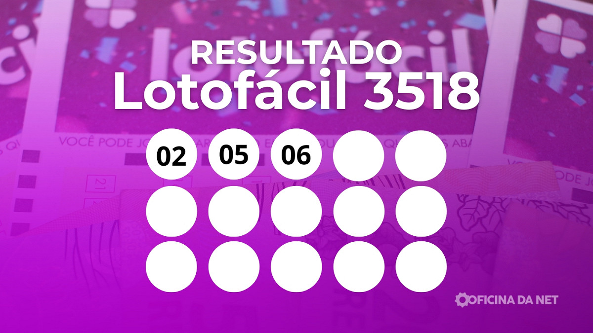 Veja os números sorteados da Lotofácil 3518