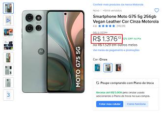 Moto G75 5G em oferta no Mercado Livre Moto G75 5G em oferta no Mercado Livre