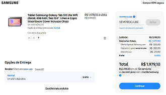 Galaxy Tab S10 Lite WiFi por R$ 1.979,10 nessa semana! Galaxy Tab S10 Lite WiFi por R$ 1.979,10 nessa semana!