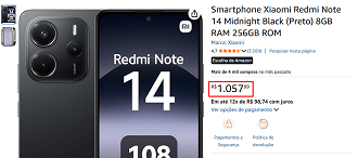 Redmi Note 14 4G em oferta na Amazon Redmi Note 14 4G em oferta na Amazon