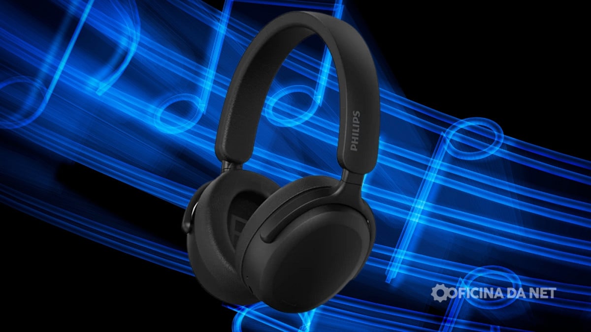 Esse fone da Philips toca por mais de dois dias seguidos e custa menos de R$ 250. Imagem: Oficina da Net