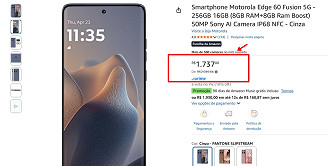 Oferta atual do Edge 60 Fusion.