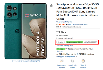 Motorola Edge 50 em oferta na Amazon Motorola Edge 50 em oferta na Amazon